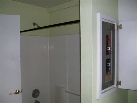 can you have an electrical box in a bathroom|electrical panel in bathroom.